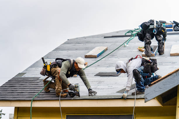 Professional Roof Installation technician working in Mansfield, MA